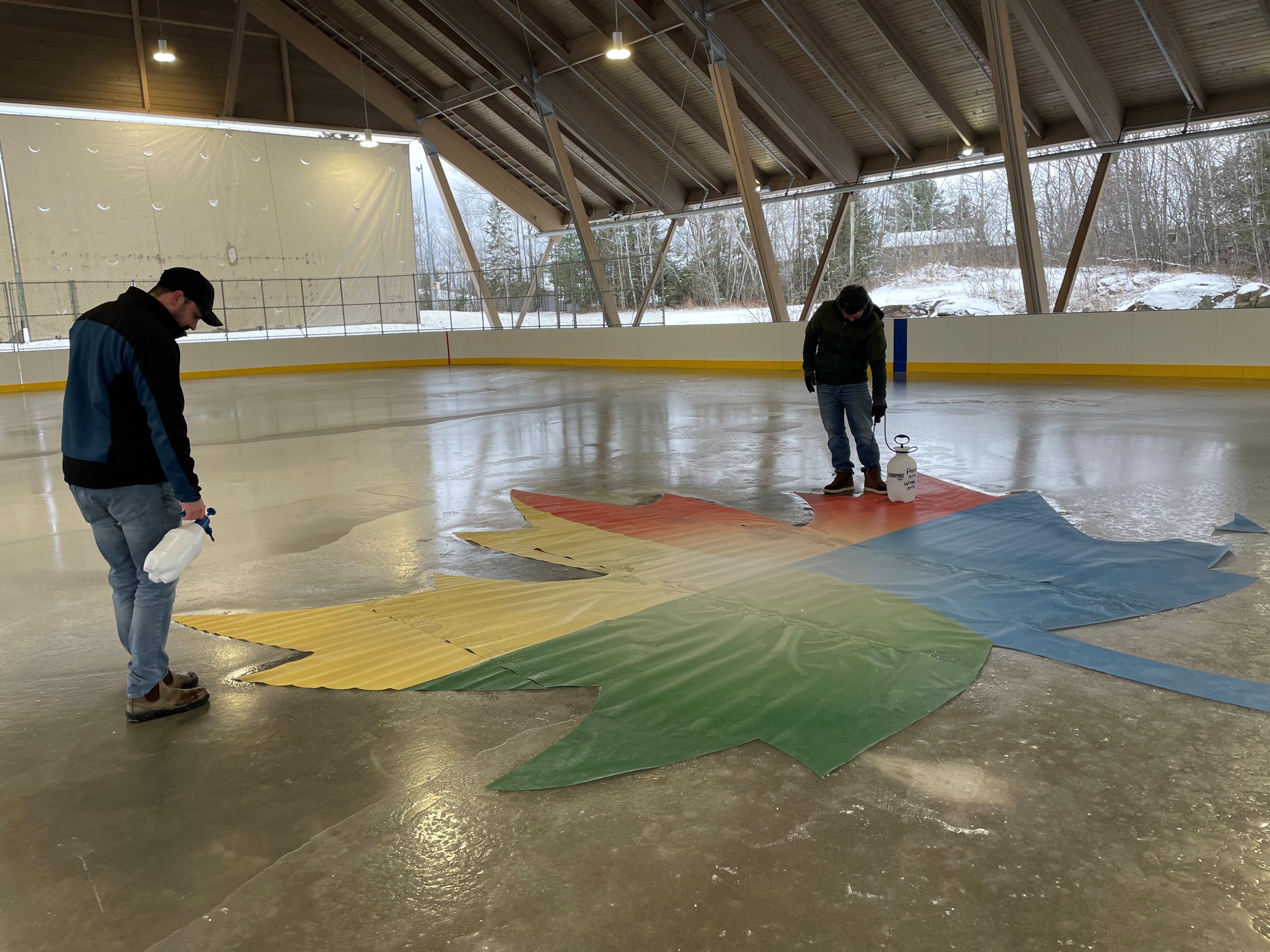 The Bill Barber ice rink is almost ready!